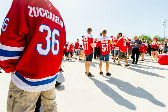 A Norwegian supporter with a Mats Zuccarello kit