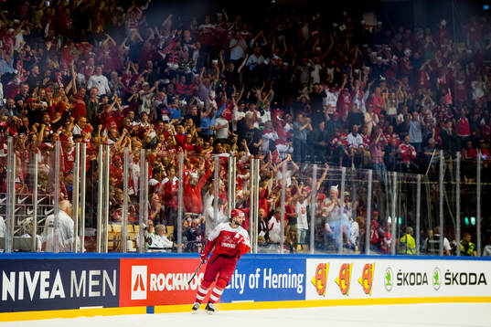 Nicklas Jensen of Denmark celebrates