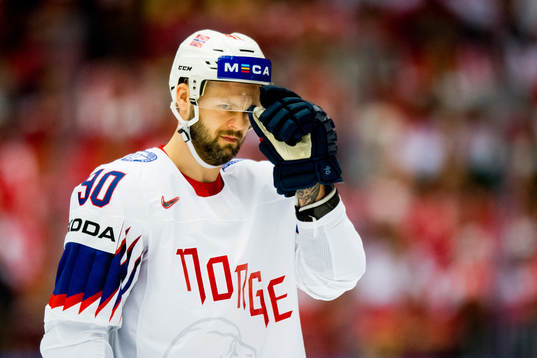 Daniel Sørvik of Norway looks dejected