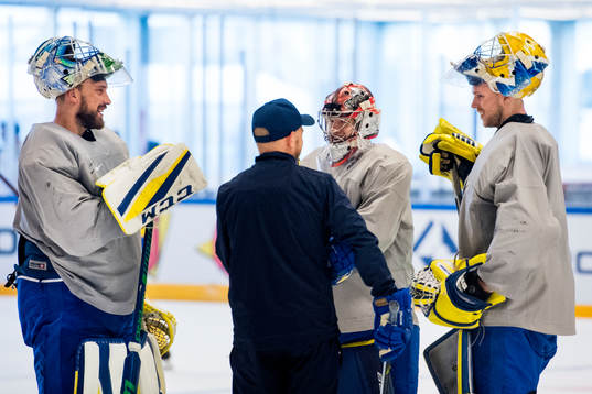 Målvakt Anders Nilsson, målvakt Filip Gustavsson och