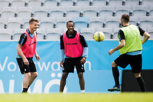 Malmö FFs Markus Rosenberg och Carlos Strandberg