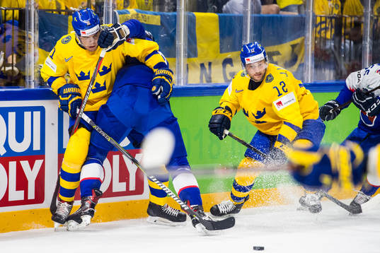 Sveriges Mikael Backlund och Johan Larsson
