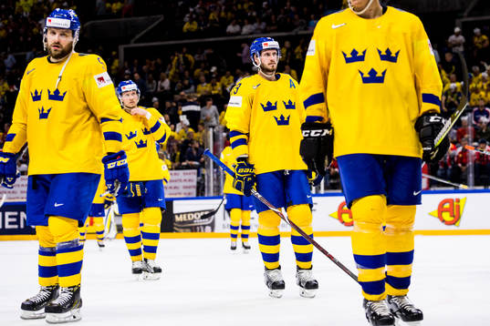 Sveriges Mikael Wikstrand och Oliver Ekman Larsson deppar