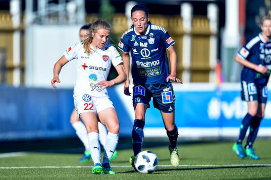 Rosengårds Fiona Brown  och Linköpings Anna Oskarsson
