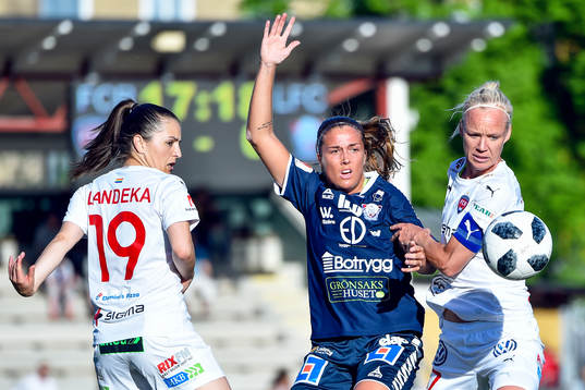 Rosengårds Iva Landeka och Caroline Seger och Linköpings