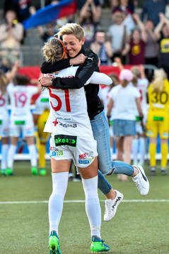 Rosengårds sportchef Therese Sjögran och Sanne