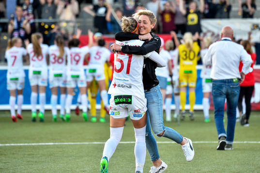 Rosengårds sportchef Therese Sjögran och Sanne