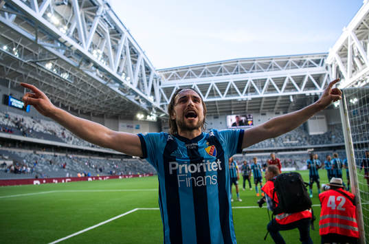 Djurgårdens Kevin Walker jublar
