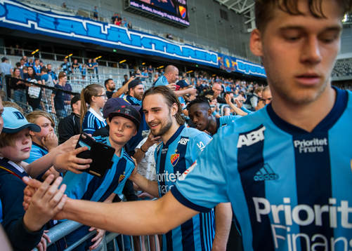 Djurgårdens Kevin Walker jublar