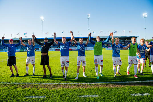 Trelleborgs spelare jublar