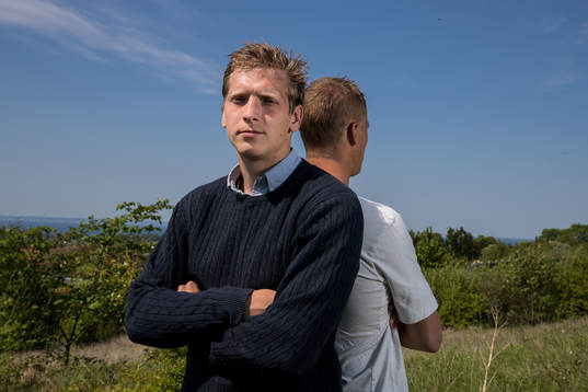 Landskronas Philip Andersson och Helsingborgs målvakt Pär