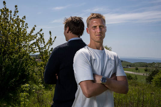 Landskronas Philip Andersson och Helsingborgs målvakt Pär