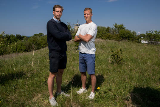 Landskronas Philip Andersson och Helsingborgs målvakt Pär