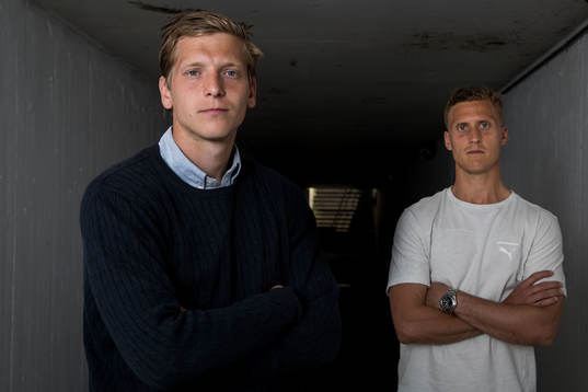 Landskronas Philip Andersson och Helsingborgs målvakt Pär