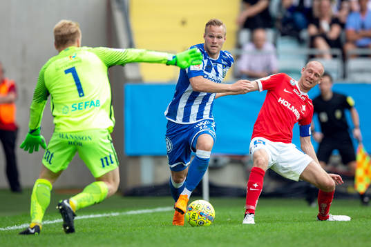 IFK Göteborgs Gustav Engvall och Norrköpings målvakt