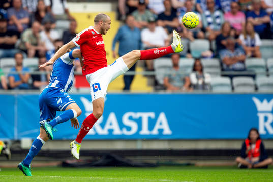 IFK Göteborgs Tobias Hysén och Norrköpings Jón Gudni