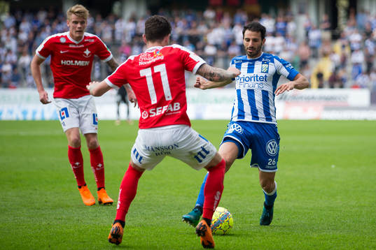 IFK Göteborgs André Calisir mot Norrköpings David Moberg