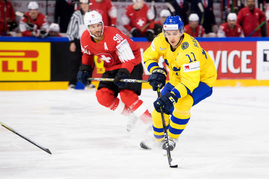 Sveriges Mikael Backlund och Schweiz Joel Roman