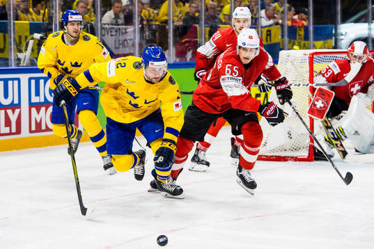 Sveriges Johan Larsson och Schweiz Ramon Untersander