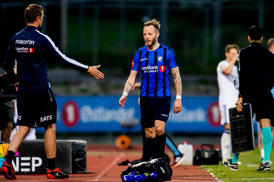 Tonny Brochmann of Stabæk is being substituted