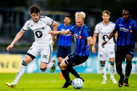 Pål André Helland of Rosenborg and Jeppe Moe of Stabæk