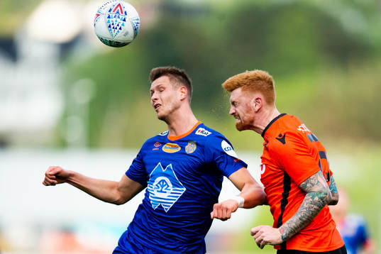 Hólmbert Fridjónsson of Aalesund and Aleksander Solli of