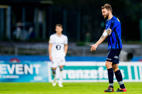 Vadim Demidov of Stabæk is being substituted
