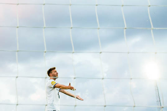 Nicklas Bendtner of Rosenborg reacts