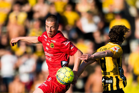 Elfsborgs Simon Olsson och Häckens Erik Friberg
