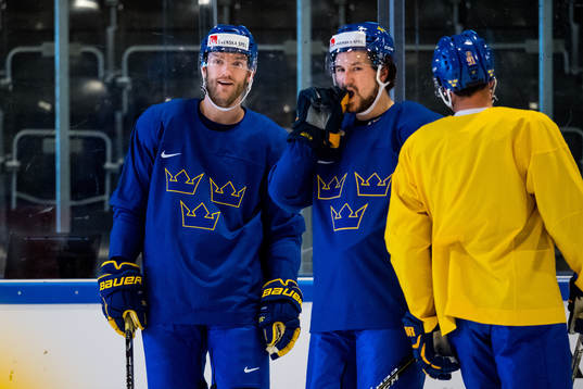Sveriges Mattias Ekholm och Filip Forsberg