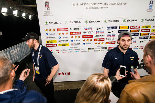 Sveriges Mattias Ekholm och Filip Forsberg