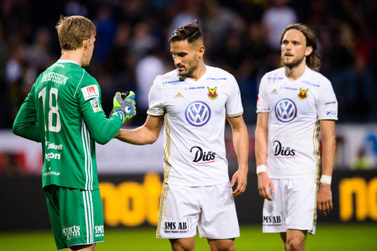 Östersunds målvakt Andreas Andersson , Sotirios