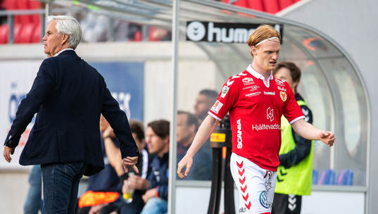 Kalmars Nils Fröling  och tränare Nanne Bergstrand