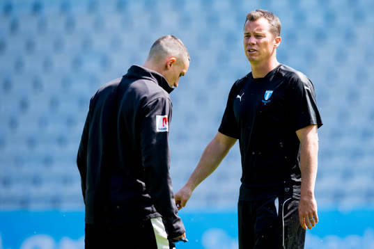 Sportchef och tränare Daniel Andersson och fystränaren