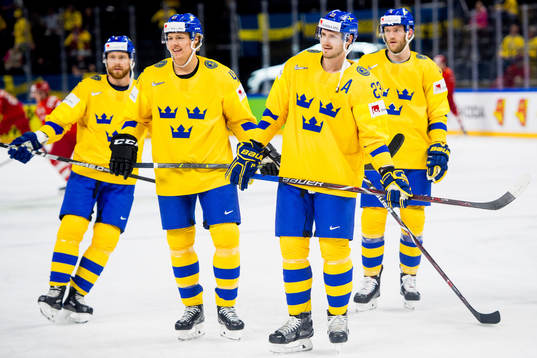 Sveriges Adam Larsson, Hampus Lindholm, Oliver Ekman