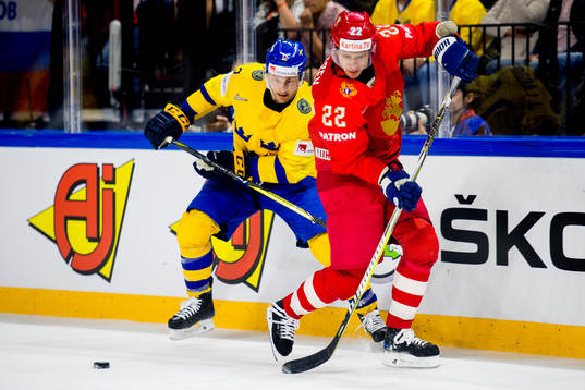 Sveriges Johan Larsson och Rysslands Stanislav Gailev
