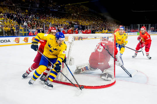 Sveriges Mikael Backlund och Rysslands Alexei Bereglazov