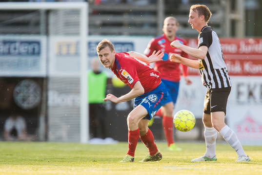 Helsingborgs Andri Runar Bjarnason och Landskronas Måns