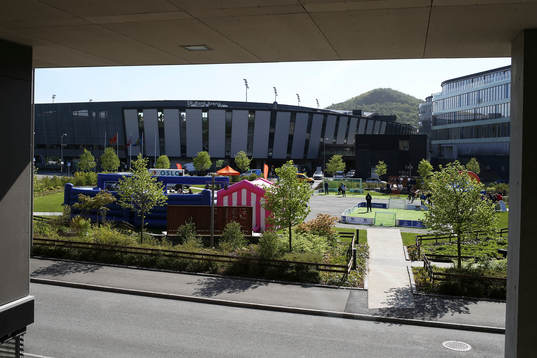 A view outside of the SR-Bank stadion