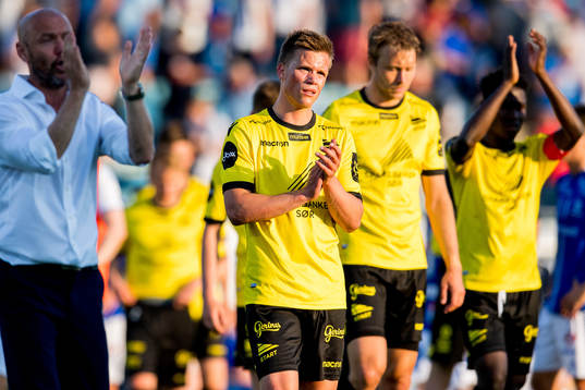 Eirik Wichne of Start looks dejected