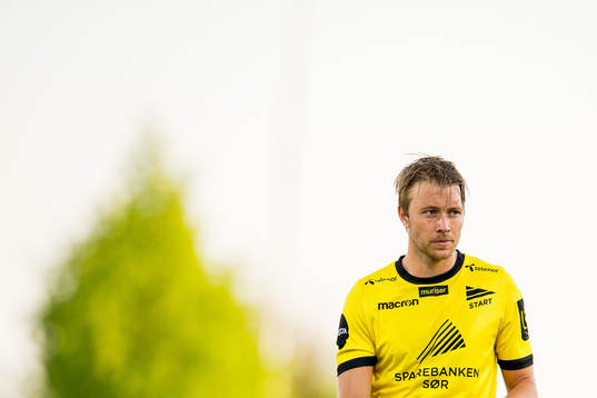 Henrik Robstad of Start looks dejected