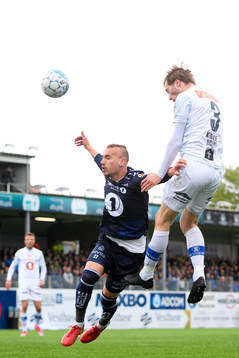 Nikita Baranov of Kristiansund and Daniel Kvande of Ranheim