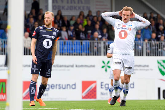 Kristoffer Løkberg of Ranheim looks dejected
