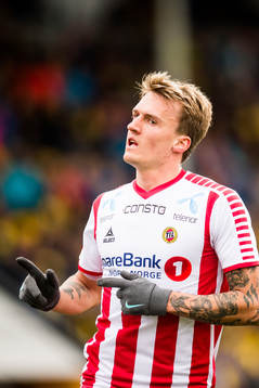 Runar Espejord of Tromsø celebrates the 0-1 goal