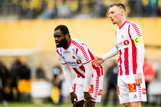 Christian Landu-Landu and Magnar Ødegaard of Tromsø