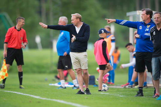IFK Hässleholms tränare Daniel Nilsson och Joakim