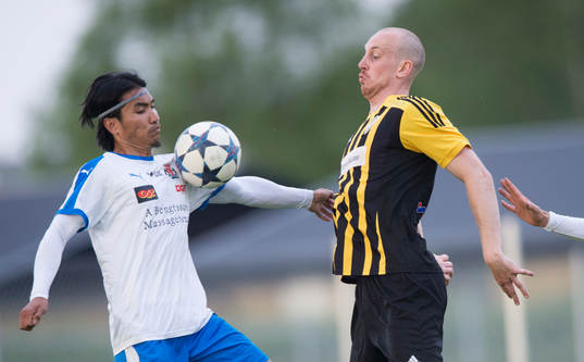 IFK Hässleholms Simon Henningsson i DM-matchen mellan IFK