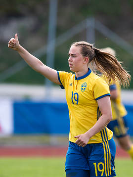 Sveriges Hanna Ekengren jublar