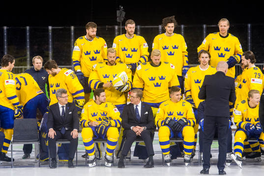 Sveriges spelare förbereder sig