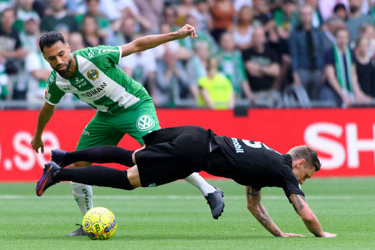 Hammarbys Imad Khalili och Malmö FFs Sören Rieks